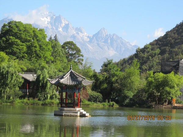 Lake and Mountain near LiJiang